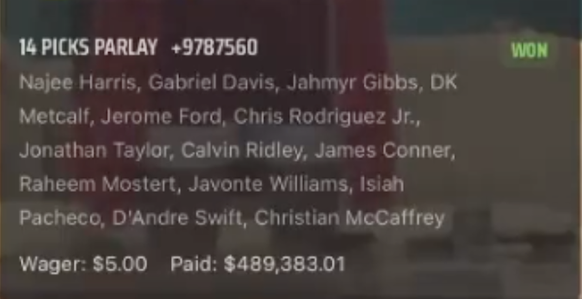 Ridiculous Parlay Bet Cashes $490K - December 26
